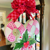 Nicole the Pink Candy Canes Door Hanger