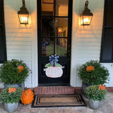 Sandra Jean Orange Pumpkin Door Hanger