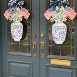 Betsy Ross Patriotic Flag Vase Door Hanger