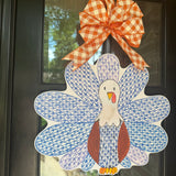 McStuffing the Blue Herend Turkey Door Hanger