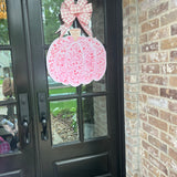 Reagan Pink Pumpkin Door Hanger - Be Sweet Ink x HTH