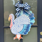 Paul the Blue Turkey Door Hanger