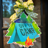Off to Camp Door Hanger