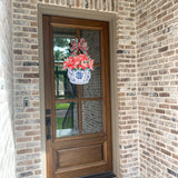 Kim Cache Pot with Poinsettias Door Hanger