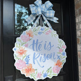 He is Risen Wreath Door Hanger - Home Themed Home x Be Sweet Ink