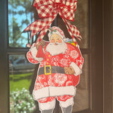 Kris Kringle with Red Chinoiserie Suit Door Hanger