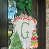 "You're a Mean One" Holiday Crest Door Hanger!