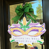 Mardi Gras Mask Door Hanger