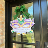 Mardi Gras Mask Door Hanger