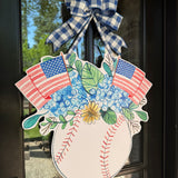 Americana Baseball Door Hanger