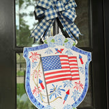 Patriotic Crest Door Hanger