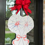 Patriotic Fireworks Door Hanger