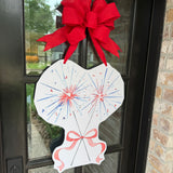 Patriotic Fireworks Door Hanger