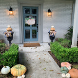 Sandra Jean Orange Pumpkin Door Hanger