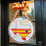 H-Town Baseball Door Hanger