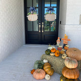 Sandra Jean Orange Pumpkin Door Hanger