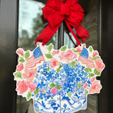Harriet Floral Cache Pot Door Hanger