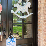 Blue Shhh Baby Sleeping Sign