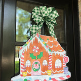 Noel the Gingerbread House Door Hanger