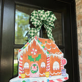 Noel the Gingerbread House Door Hanger