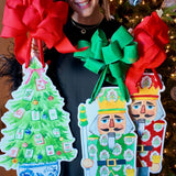 Preppy Block Print Nutcracker Door Hanger - HTH x Preppy Goods