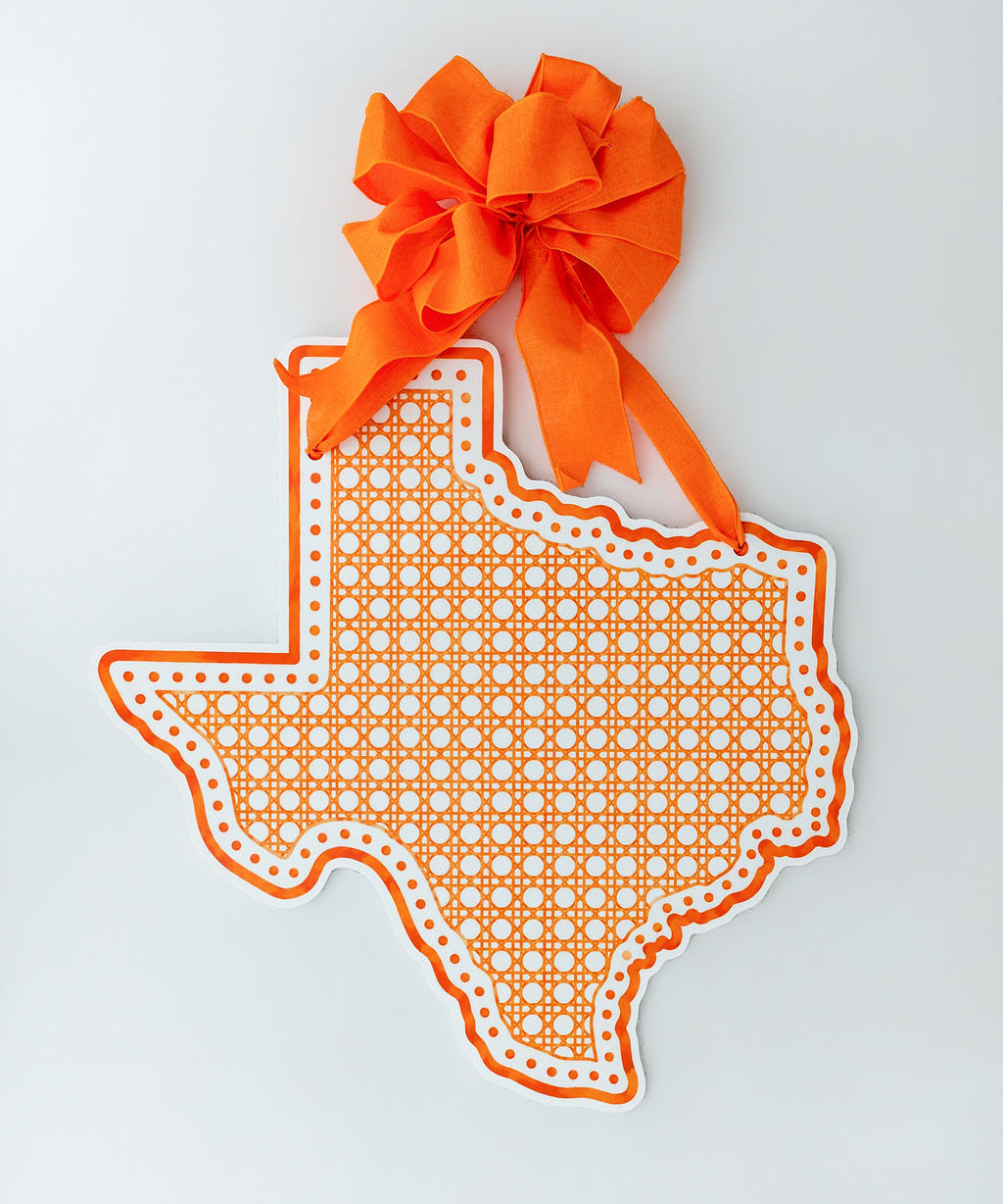 Rattan Texas with Dots Door Hanger - Multiple Colorways