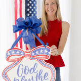 God Bless the USA Door Hanger - HTH x Be Sweet Ink