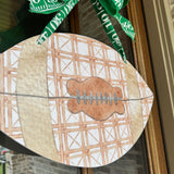 Lattice Plaid Football Door Hanger - Multiple Colors