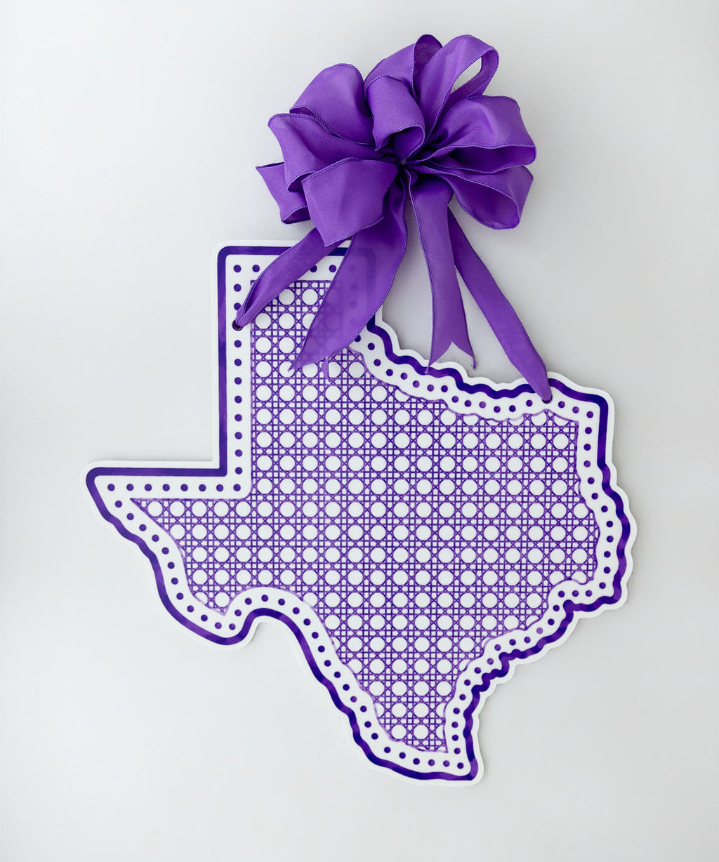 Rattan Texas with Dots Door Hanger - Multiple Colorways