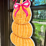 Sloane Wicker Pumpkin Stack Door Hanger