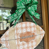 Lattice Plaid Football Door Hanger - Multiple Colors