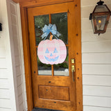 Thackery Pastel Gingham Jack-o’-Lantern Door Hanger