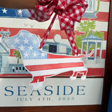 Seaside Bud Patriotic Door Hanger