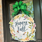 Happy Fall Wreath Door Hanger - Be Sweet Ink x HTH (Copy)
