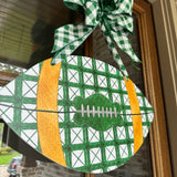 Lattice Plaid Football Door Hanger - Multiple Colors