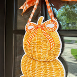 Sloane Wicker Pumpkin Stack Door Hanger