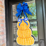 Sloane Wicker Pumpkin Stack Door Hanger