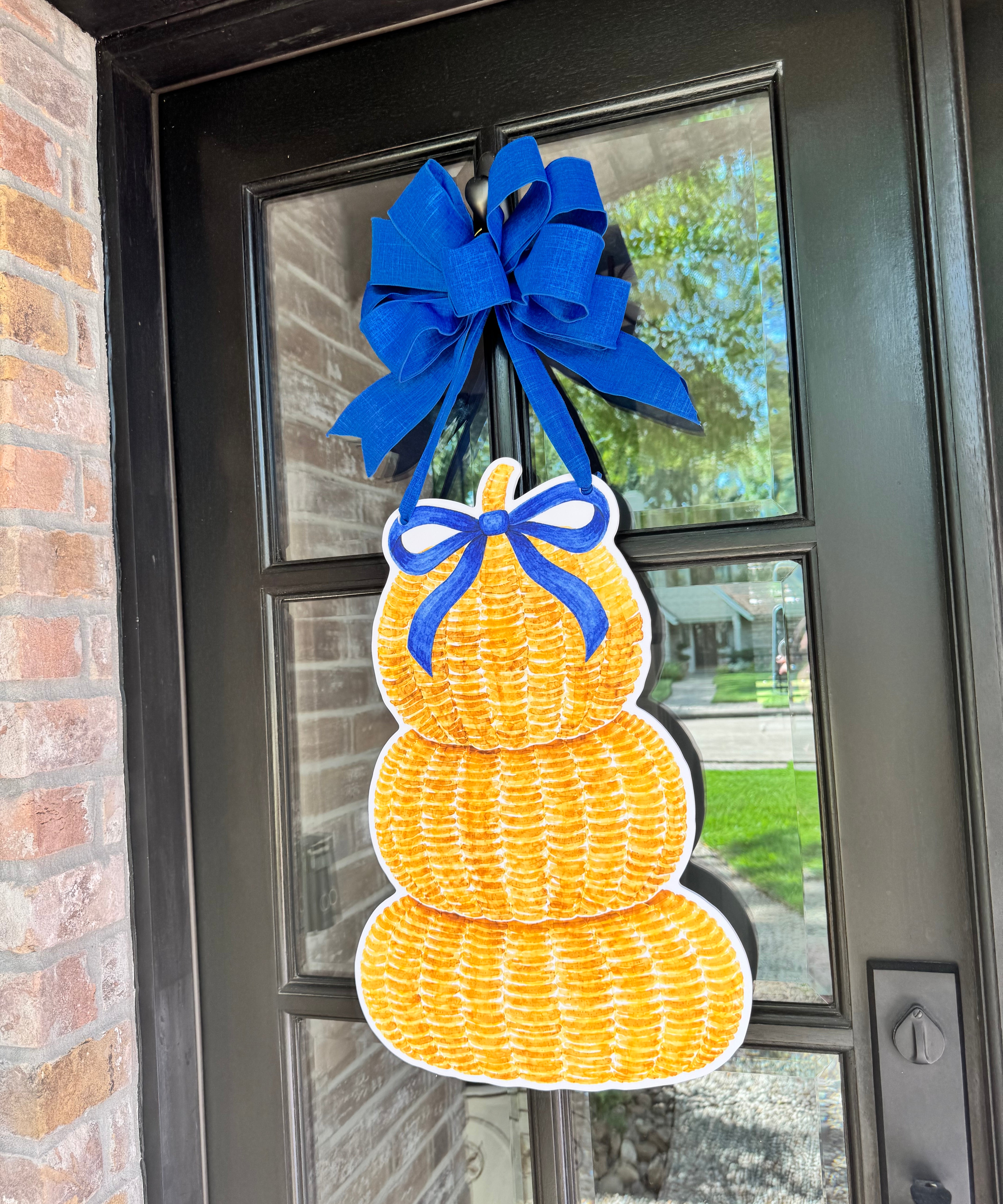 Sloane Wicker Pumpkin Stack Door Hanger (multiple colorways)