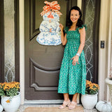 Stacy Chinoiserie Pumpkin Tower with Tassel Door Hanger