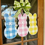 The Melissa Peeps Gingham Door Hanger