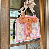 Wildflower Saddle Door Hanger - HTH x Lauren Clyburn Art