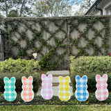 Gingham Peep Yard Stake Set of 6