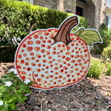 Orange Spotted Pumpkin Yard Stake