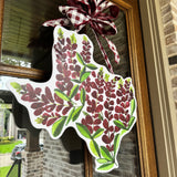 Maggie Maroon Bluebonnets Door Hanger