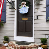 Mandy Blue and White Pumpkin Door Hanger