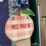 Gigi Gingham Apple Door Hanger