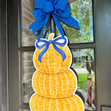 Sloane Wicker Pumpkin Stack Door Hanger