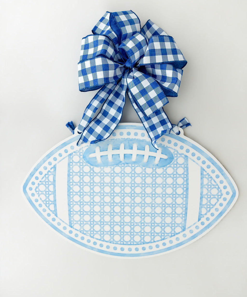 Justin Rattan Football with Dots Door Hanger - Multiple Colorways