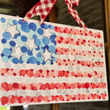 Party like it's 1776 Balloon Flag Door Hanger