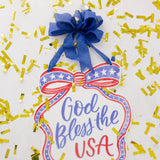 God Bless the USA Door Hanger - HTH x Be Sweet Ink
